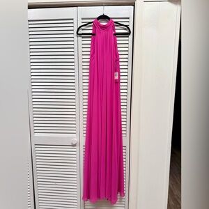 Vince Camuto Pomegranate Pink Halter Jumpsuit - Size M (NWT)